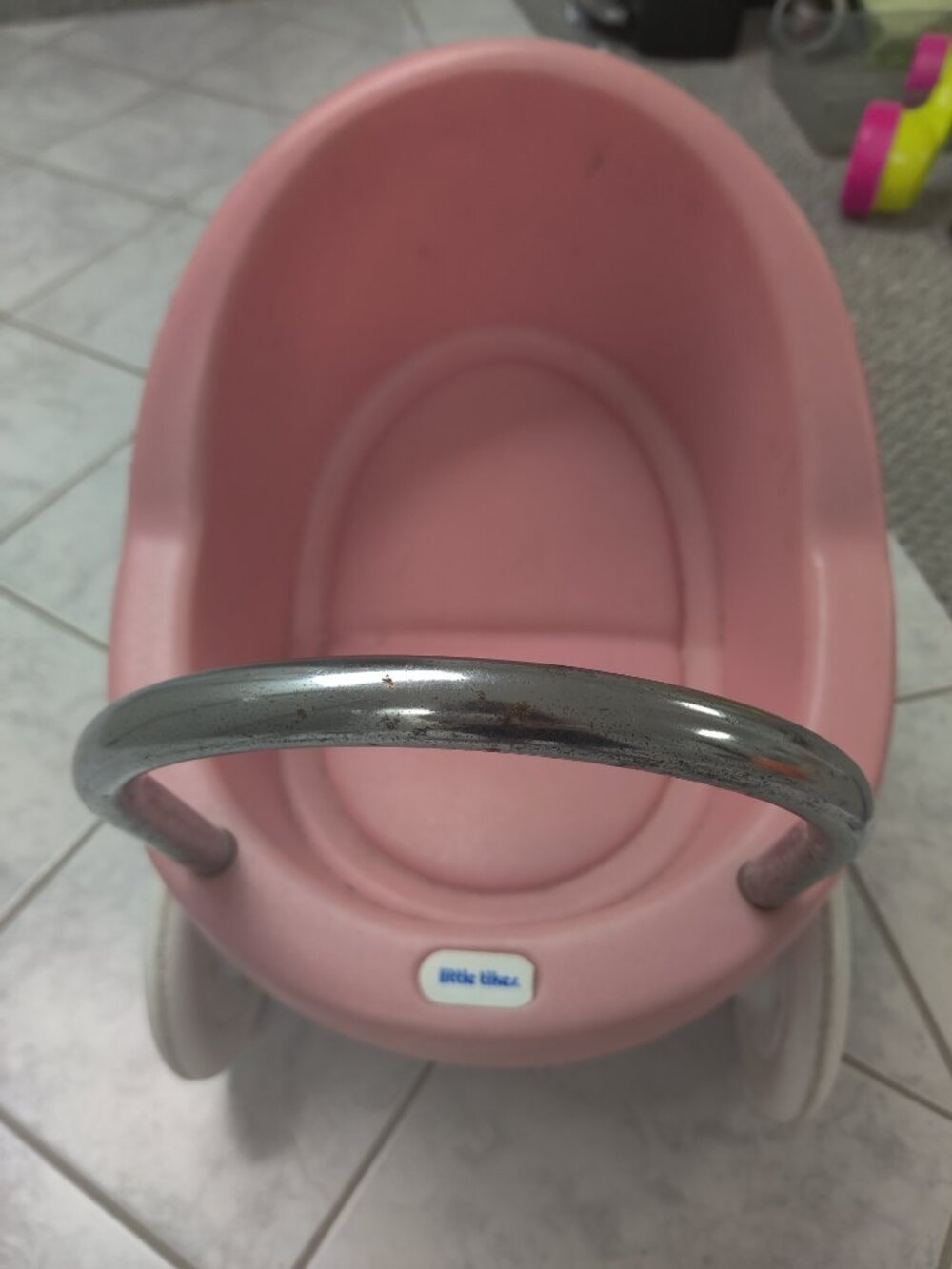 Little Tikes Vintage Pink Child Size Baby Doll Buggy Stroller 1984